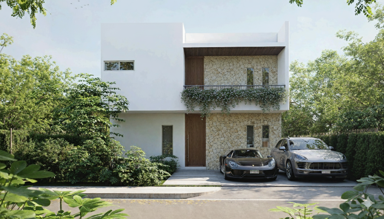 Vista aérea del desarrollo Ku-Ha en Playa del Carmen